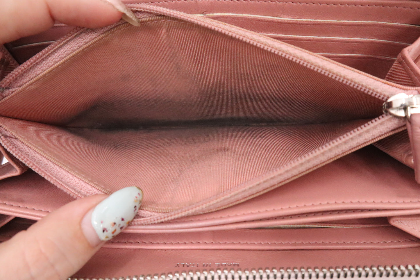 Chanel Long Wallet in Pink Matelassé Leather