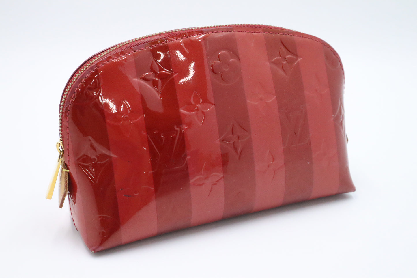 Louis Vuitton Pochette Cosmetique in Red and Pomme D'Amour Vernis