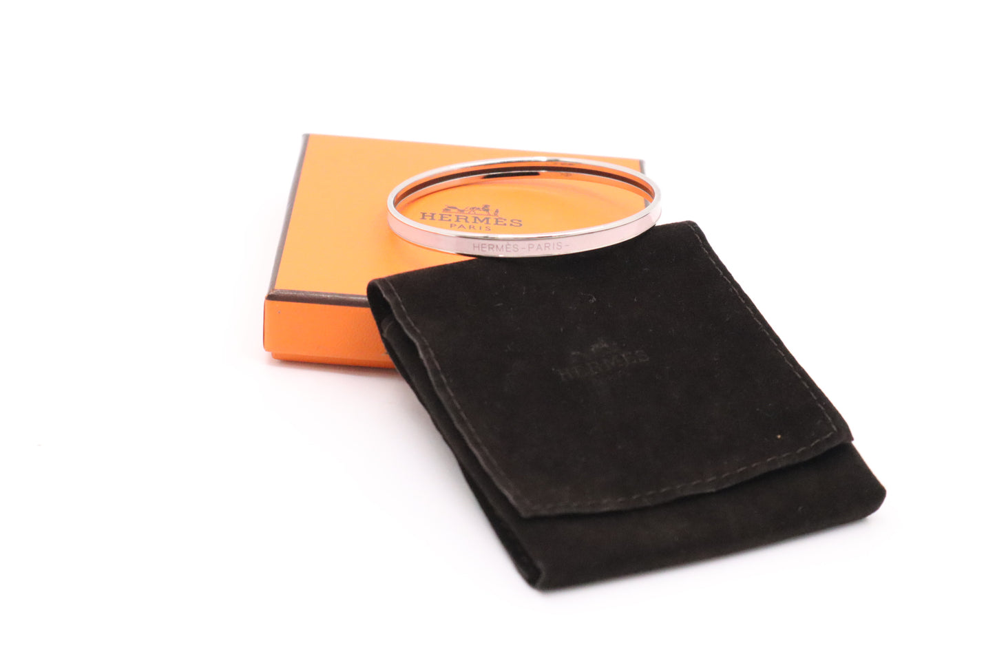 Hermes Uni Bangle in Pale Pink
