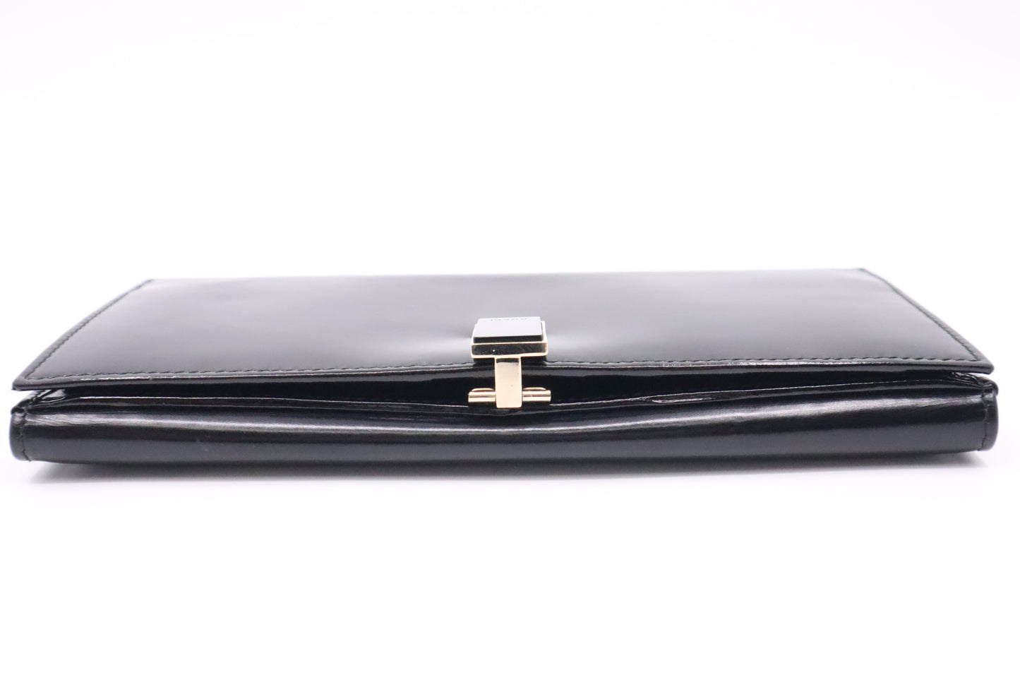 Gucci Long Wallet in Black Patent Leather