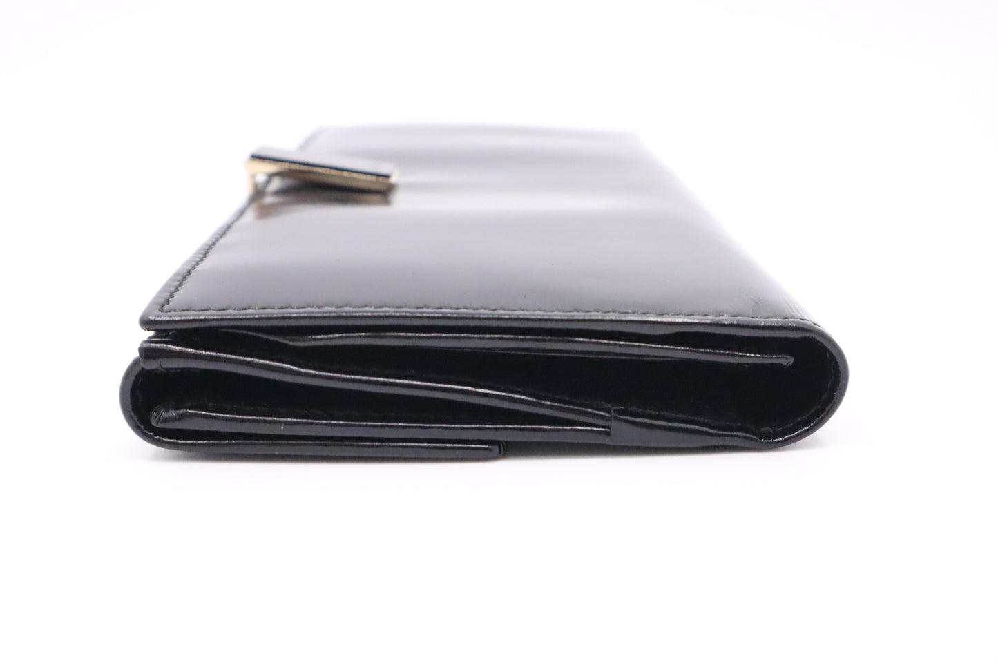 Gucci Long Wallet in Black Patent Leather