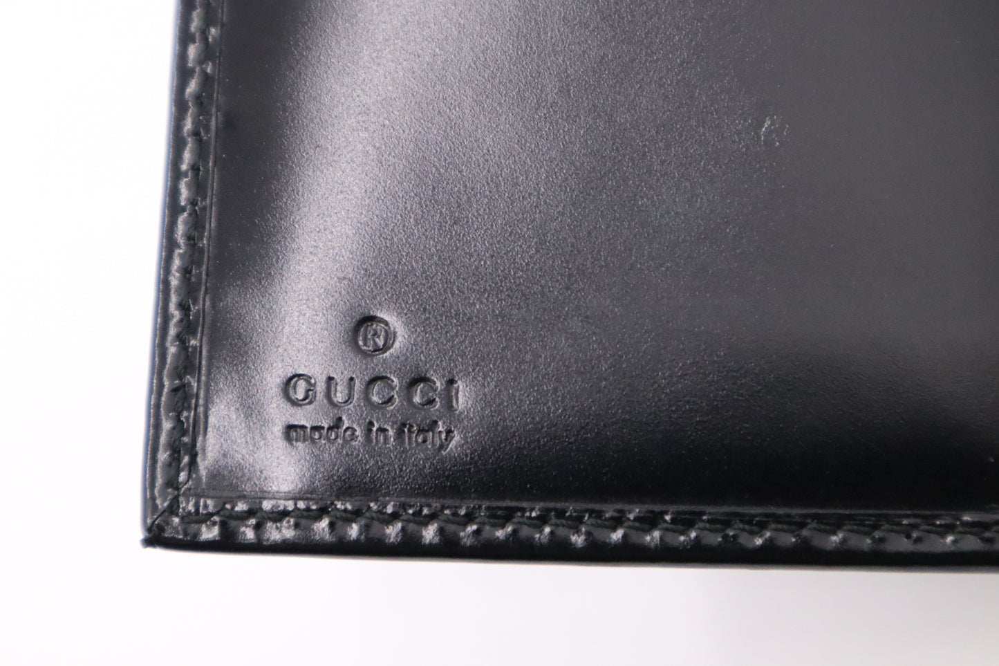 Gucci Long Wallet in Black Patent Leather