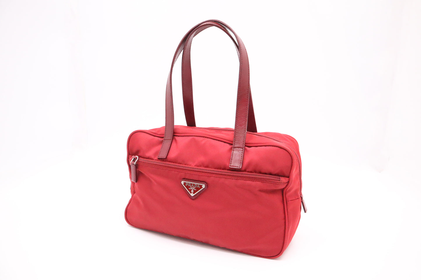 Prada Handbag in Red Nylon Canvas