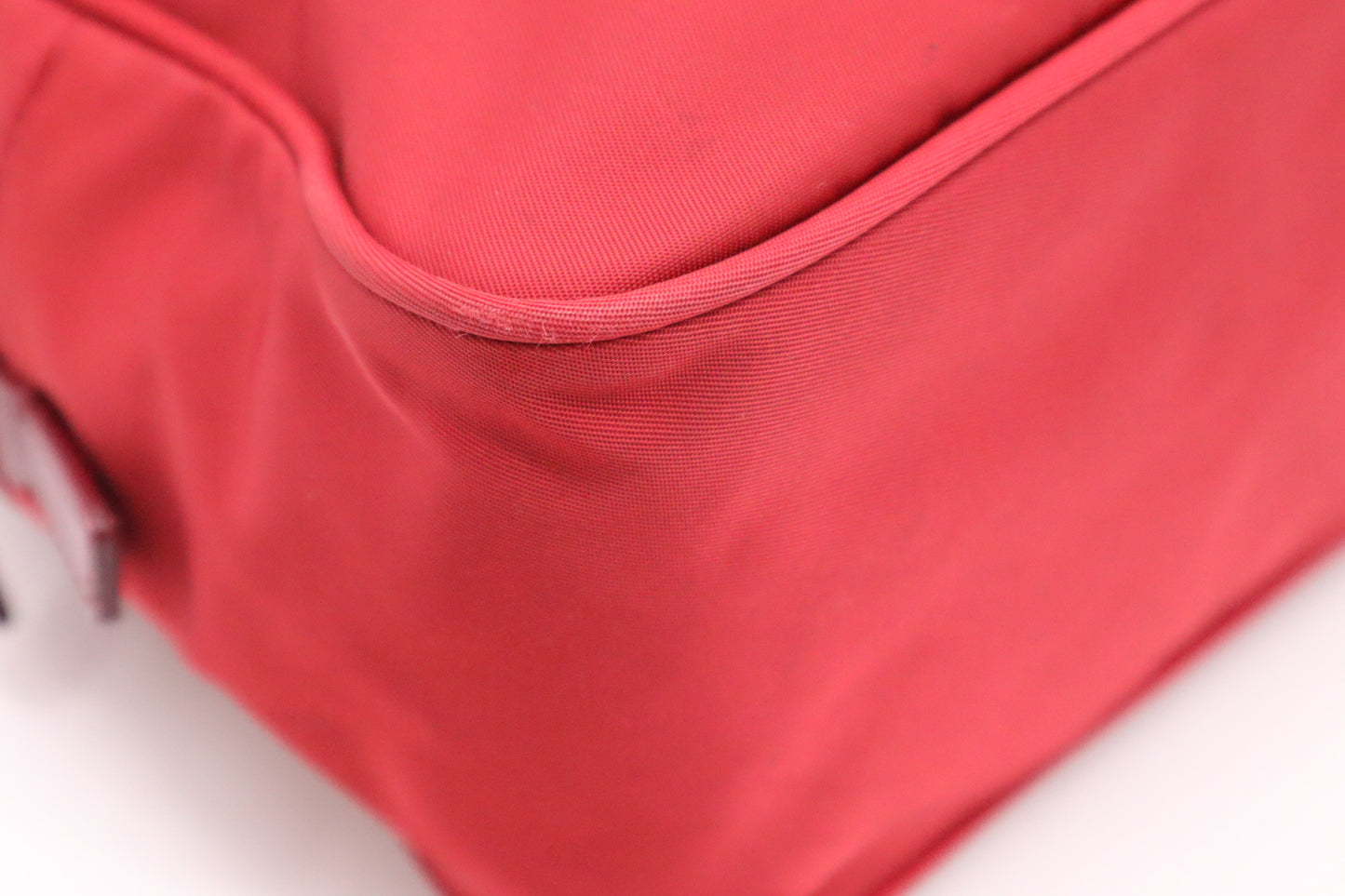 Prada Handbag in Red Nylon Canvas