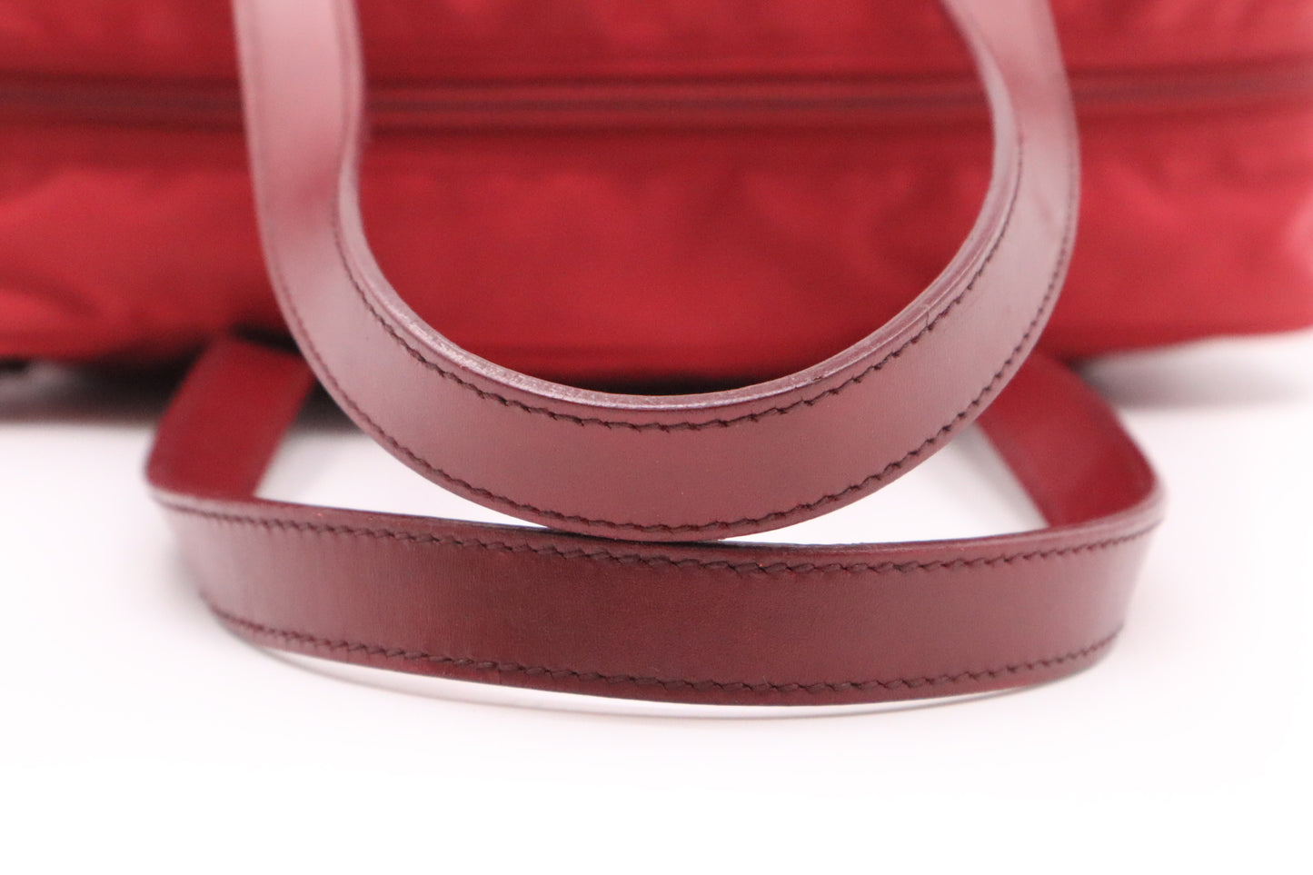 Prada Handbag in Red Nylon Canvas