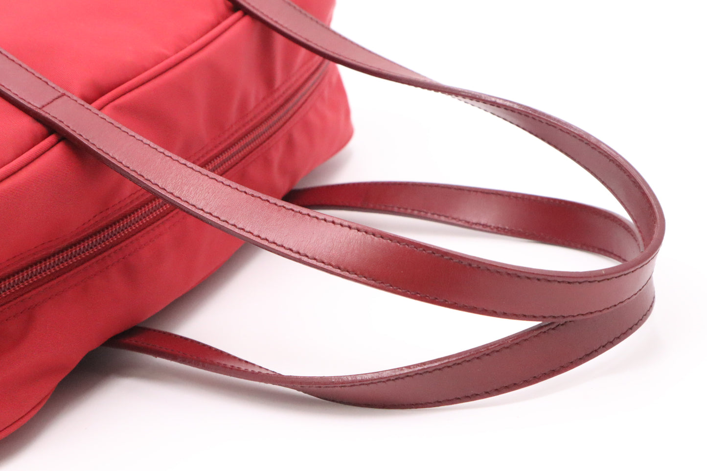 Prada Handbag in Red Nylon Canvas