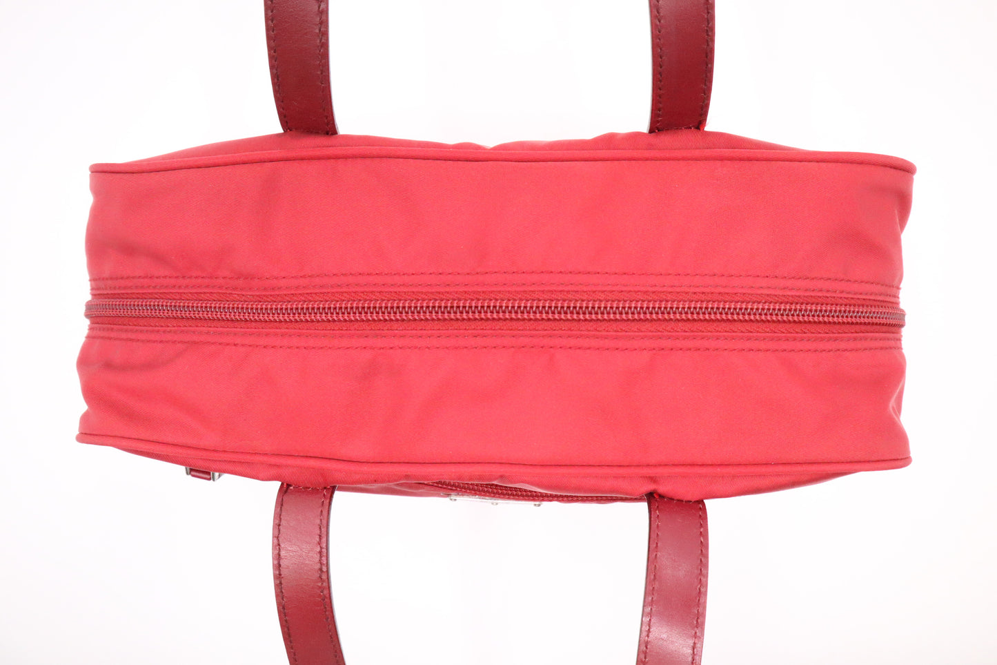 Prada Handbag in Red Nylon Canvas