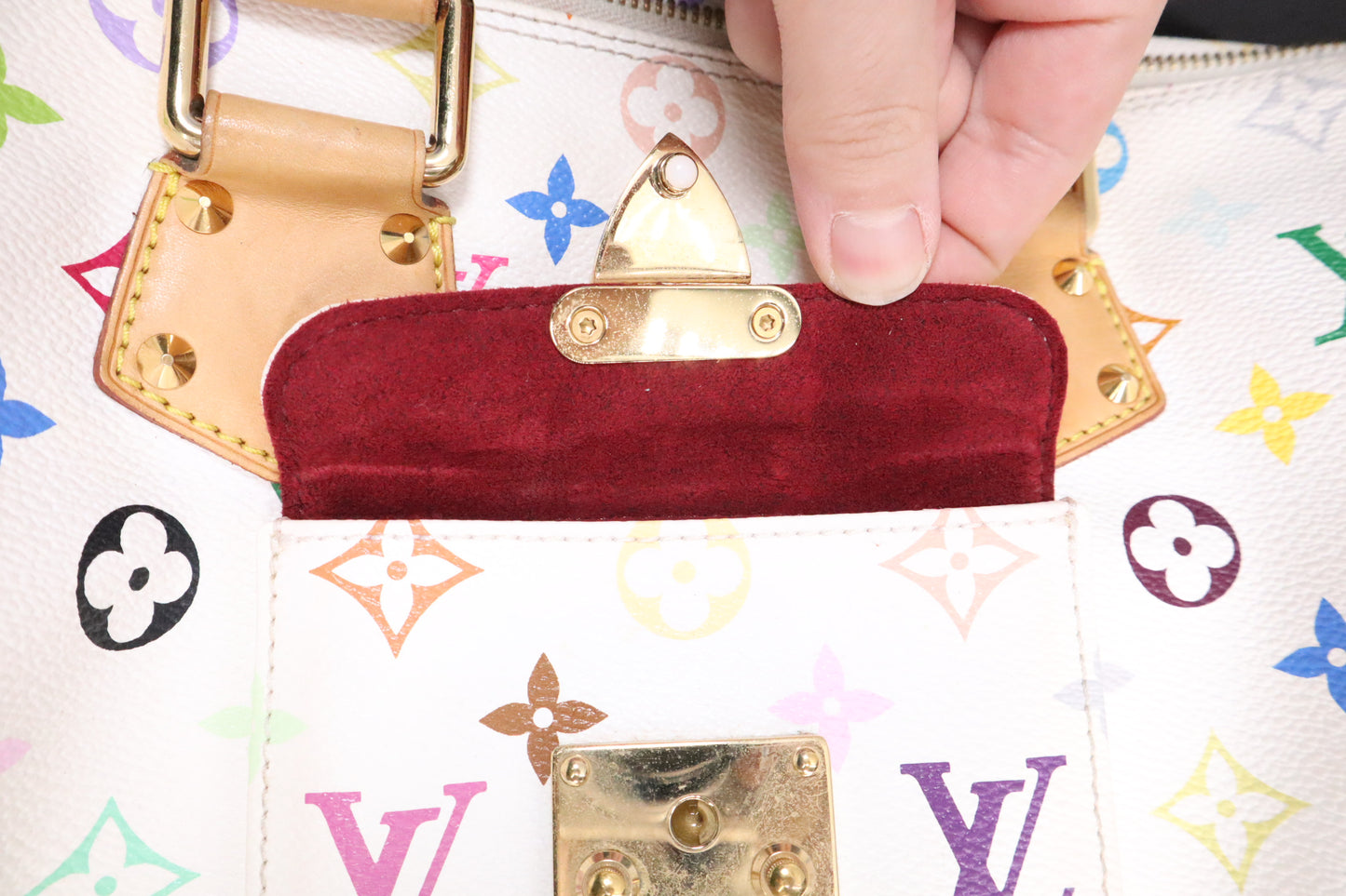 Louis Vuitton Speedy 30 in White Multicolor Monogram Canvas