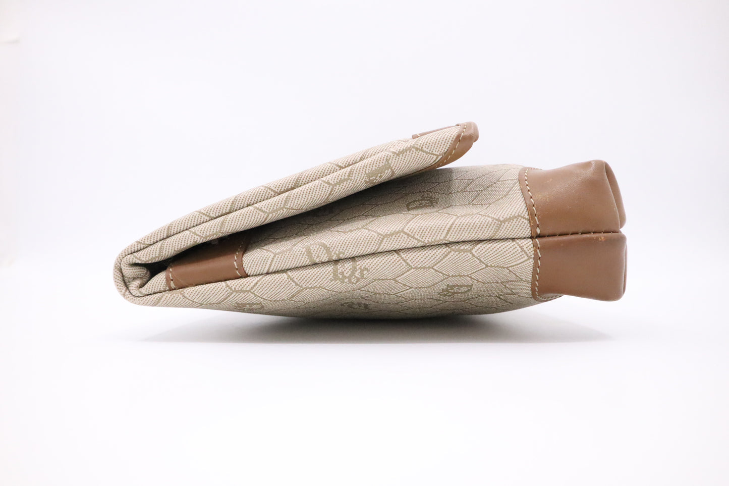 Dior Clutch in Beige Hive Coated Canvas