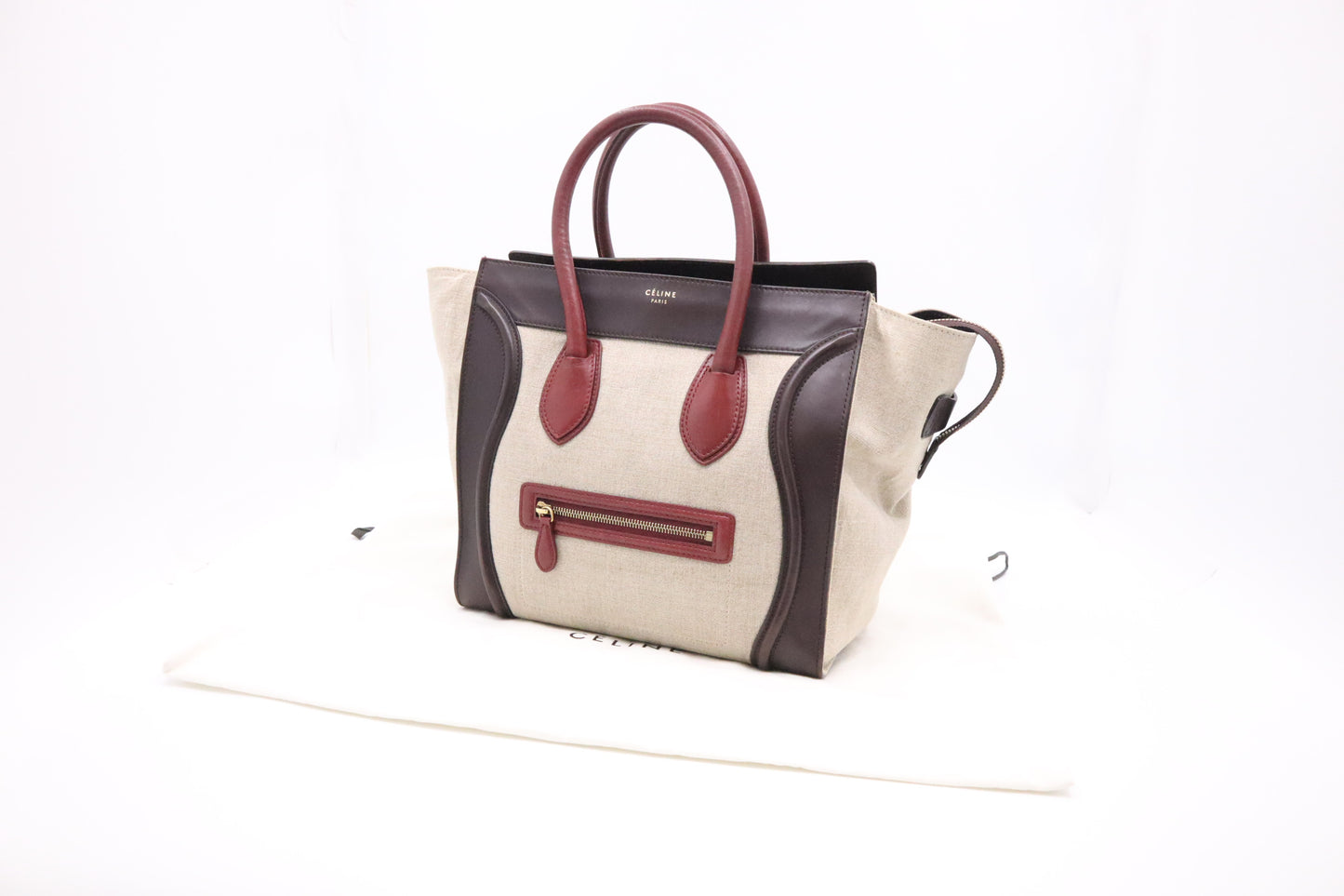 Celine Mini Luggage in Beige Canvas