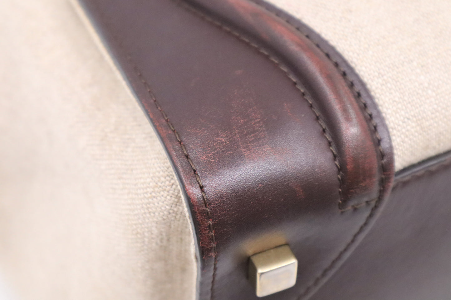 Celine Mini Luggage in Beige Canvas