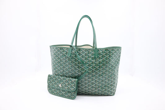 Goyard Saint Louis PM in Green Goyardine Canvas