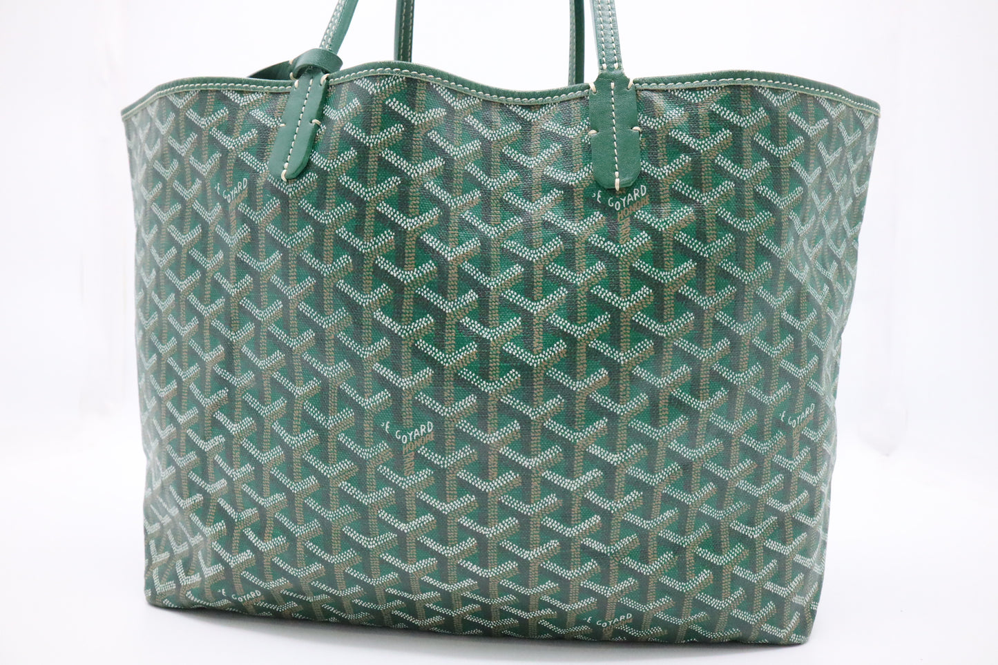 Goyard Saint Louis PM in Green Goyardine Canvas