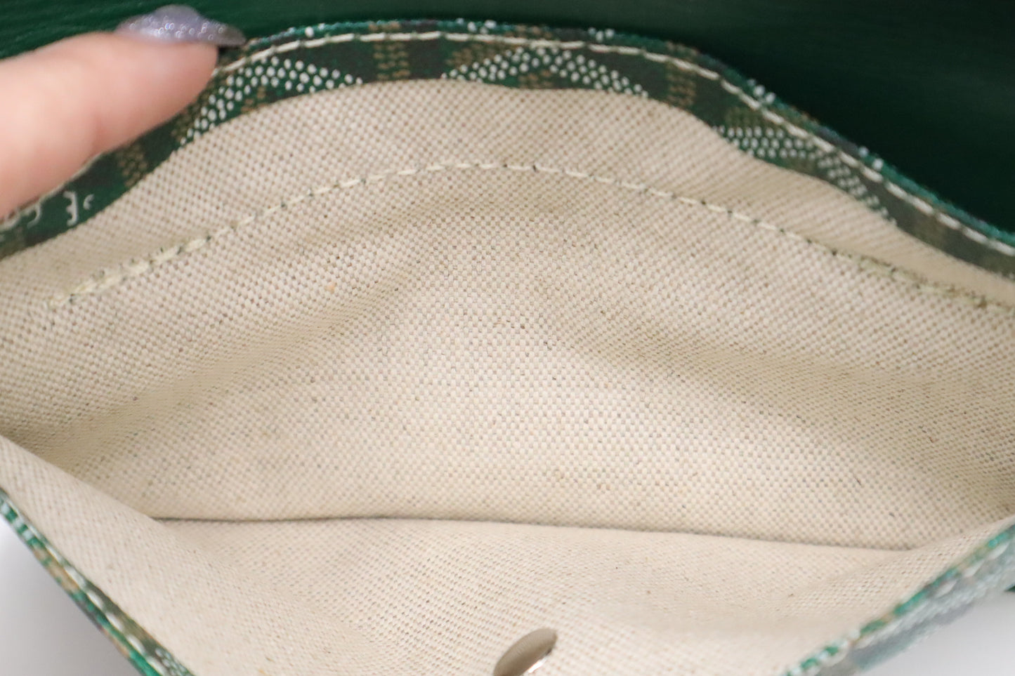 Goyard Saint Louis PM in Green Goyardine Canvas