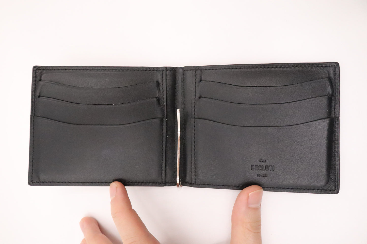 Berluti Figure Scritto Bifold Wallet in Jungle Green Leather
