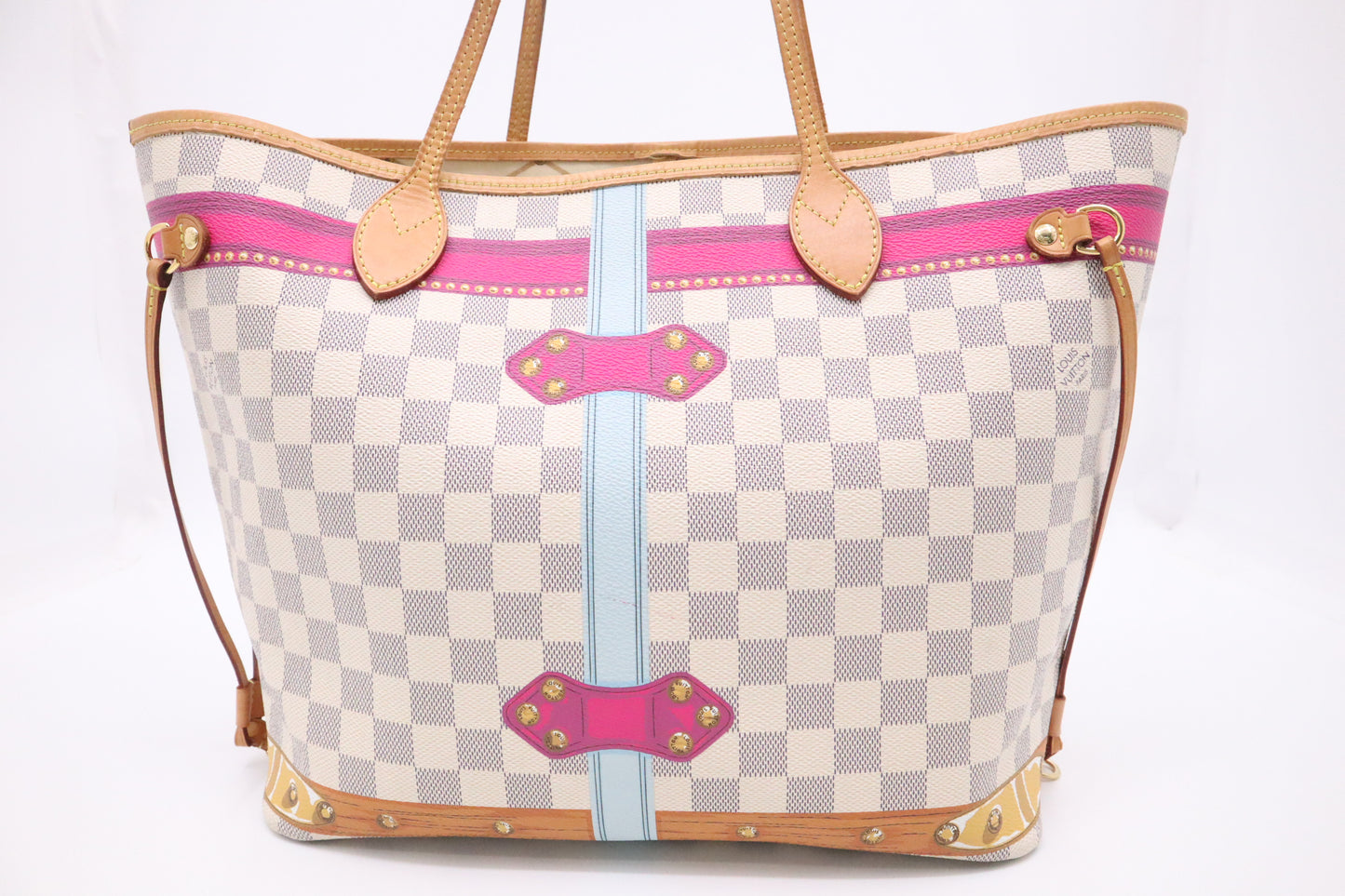 Louis Vuitton Neverfull MM in Hawaii Summer Trunks Damier Azur Canvas