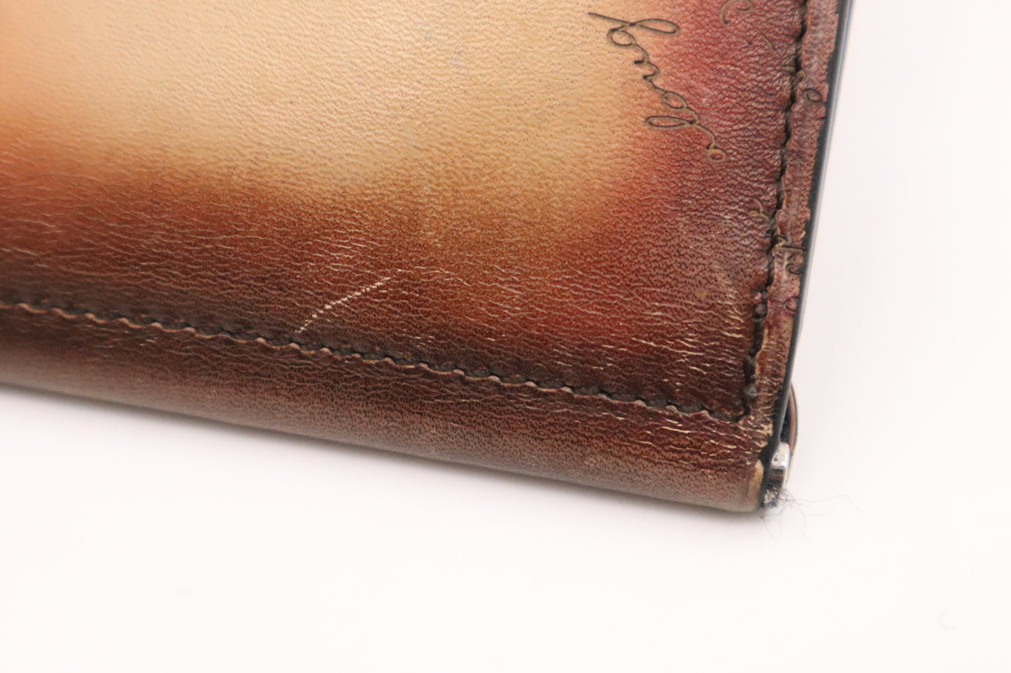 Berluti Figure Scritto Bifold Wallet in Jungle Green Leather