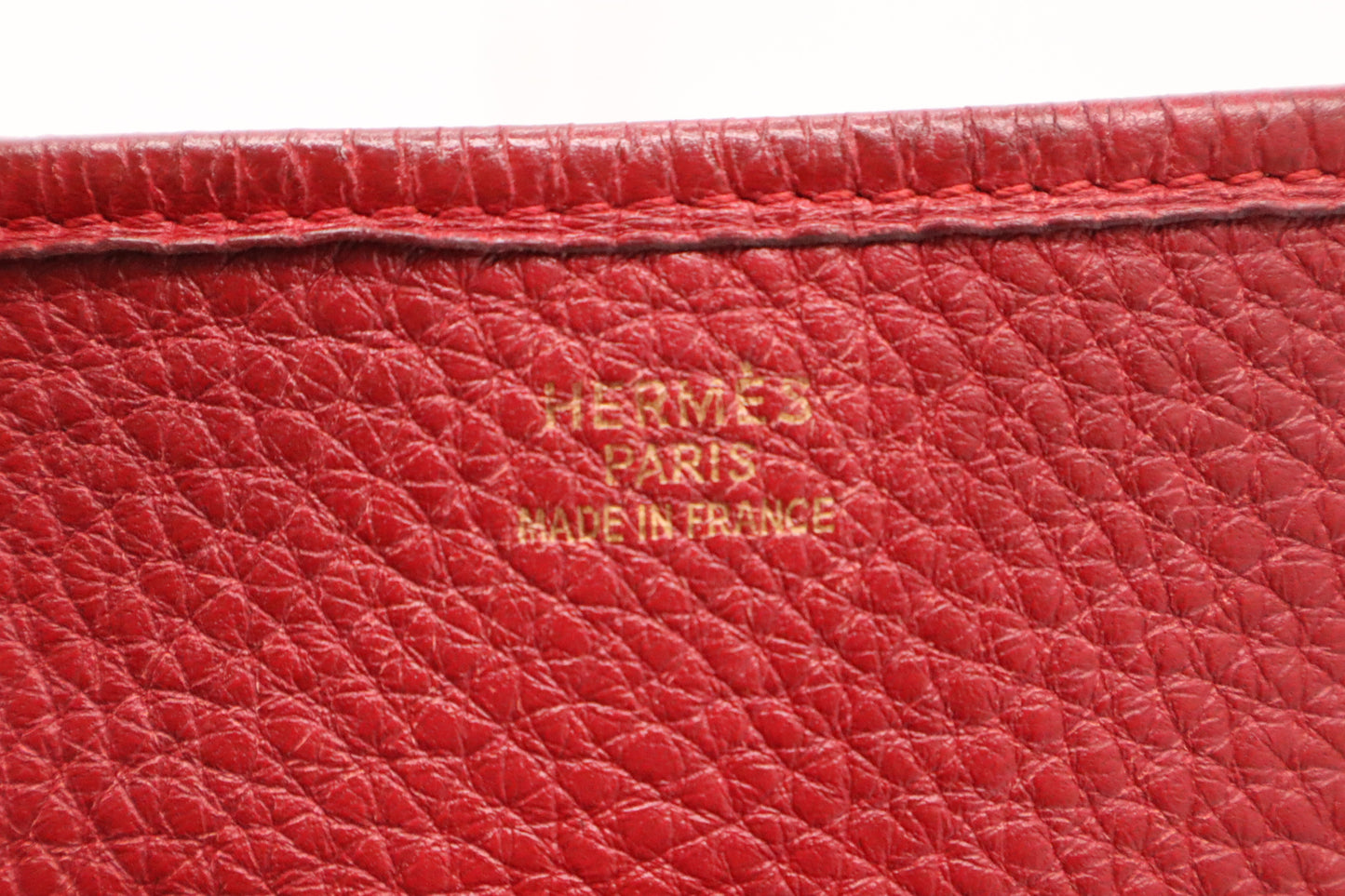 Hermès Evelyne in Red Taurillon Leather