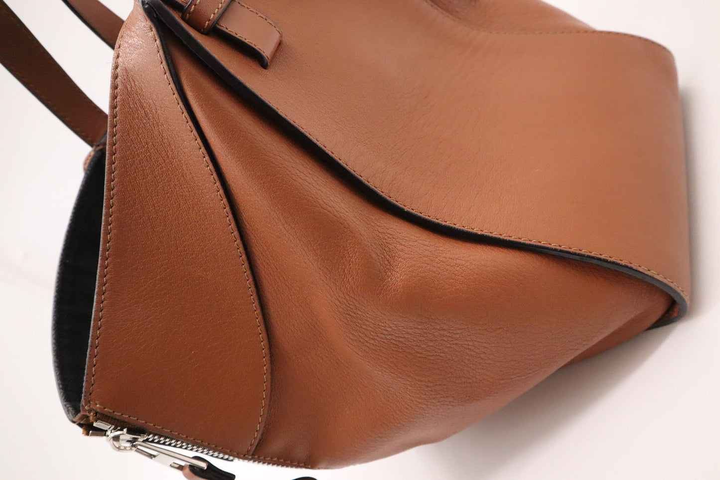 LOEWE Small Hammock Bag in Brown Leather