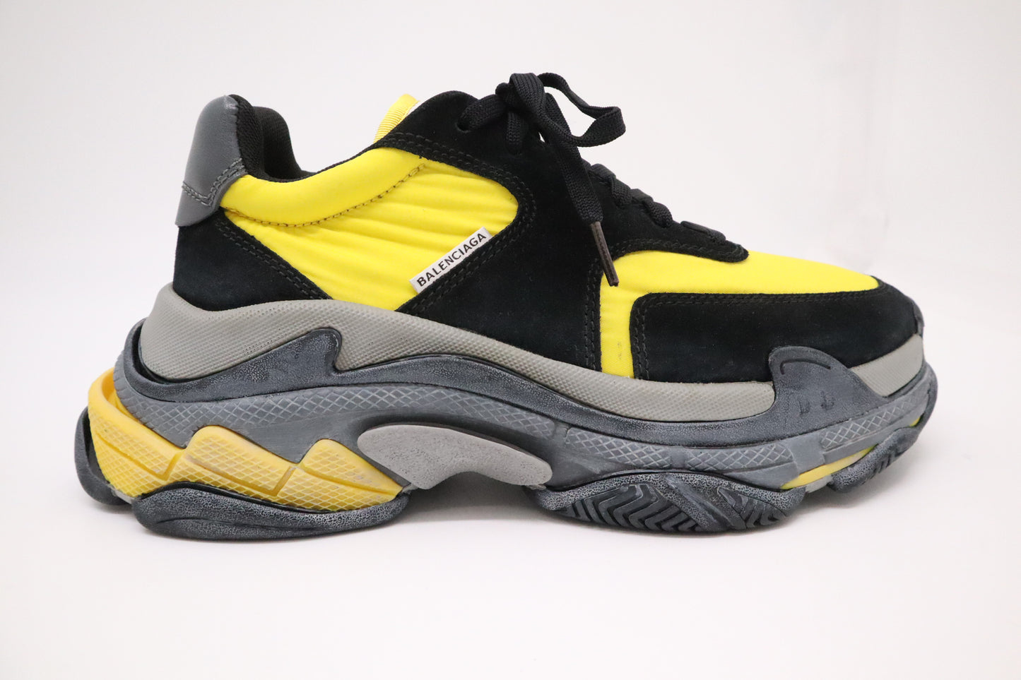 Balenciaga Triple S Sneakers in Black & Yellow