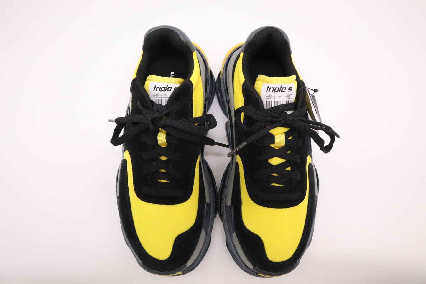 Balenciaga Triple S Sneakers in Black & Yellow