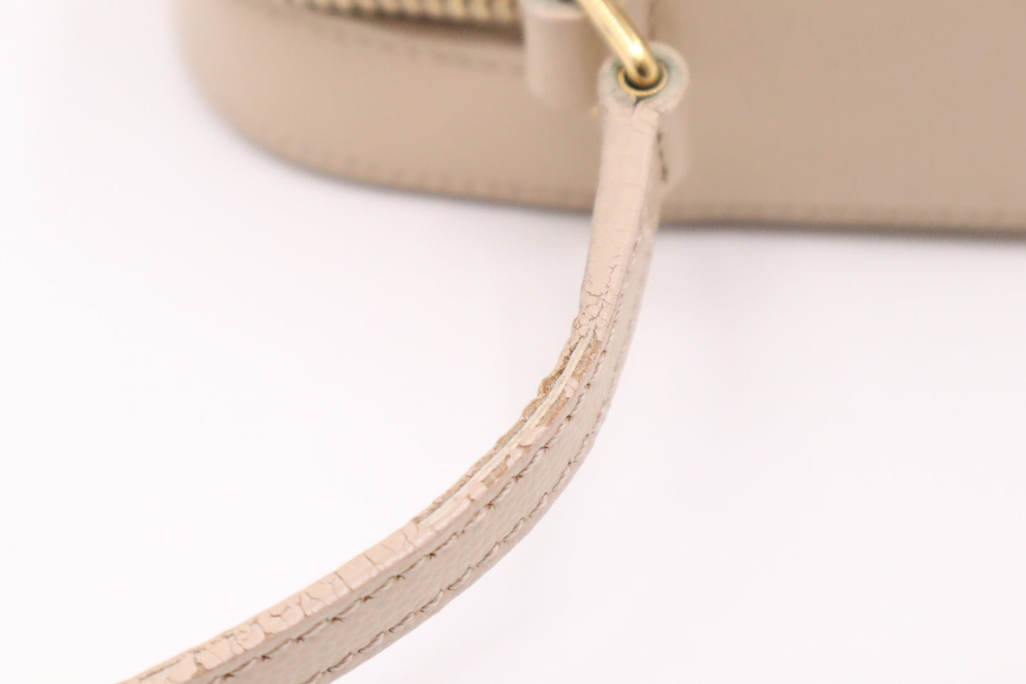 YSL Saint Laurent Crossbody Bag in Beige Pebbled Leather