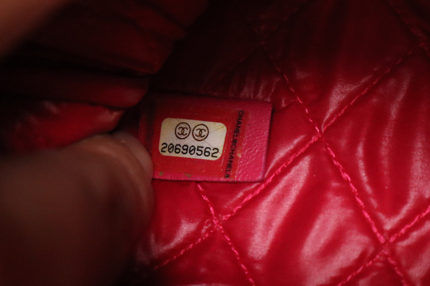 Chanel Small O Case in Orange-Pink Patent Leather