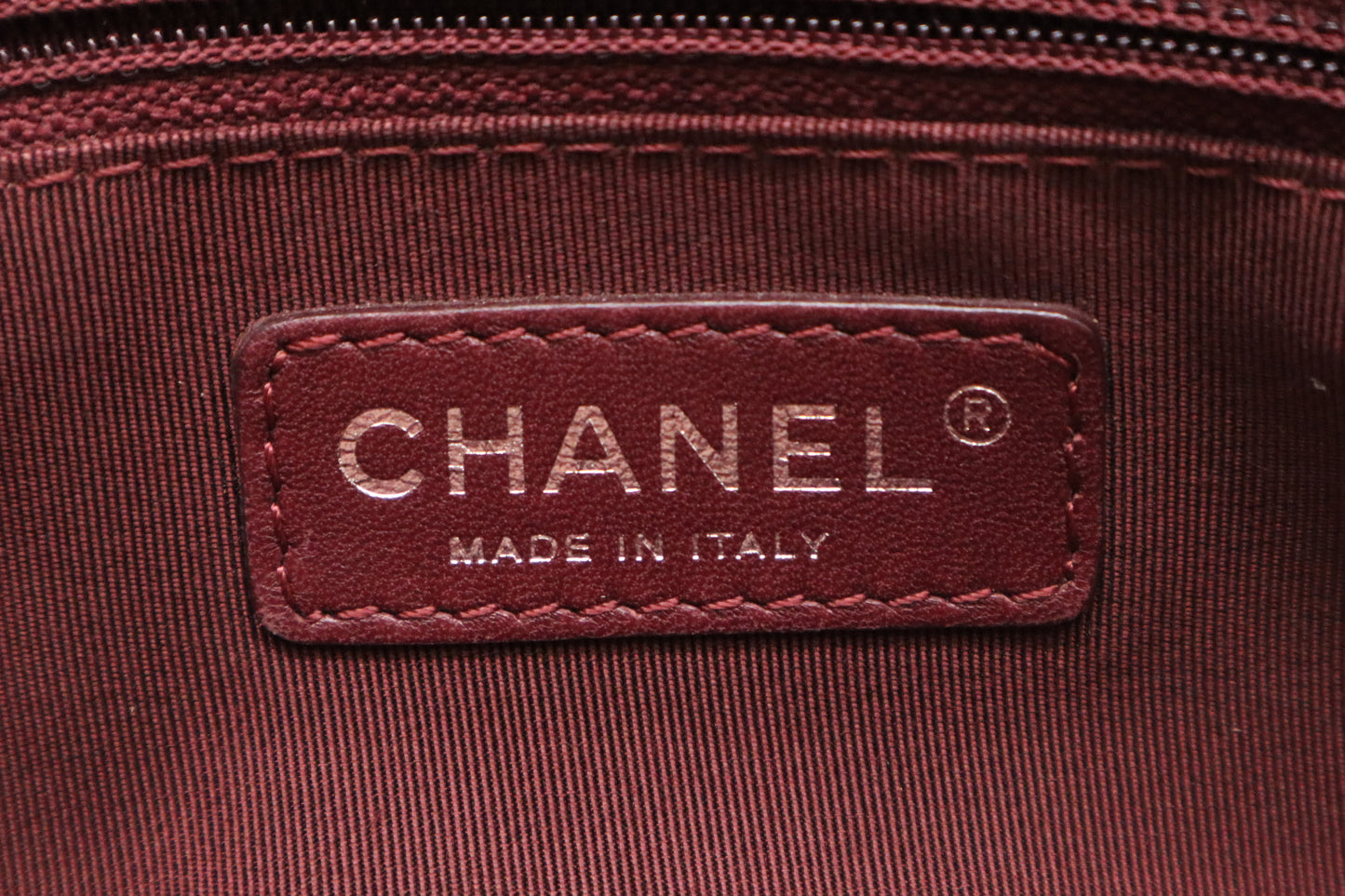 Chanel French Riviera Chain Shoulder Bag in Brown Caviar Matelassé Leather