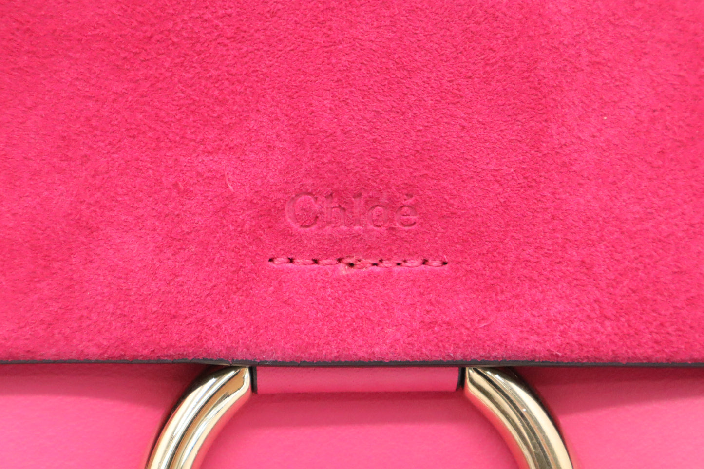 Chloe Faye Shoulder Bag in Pink Leather