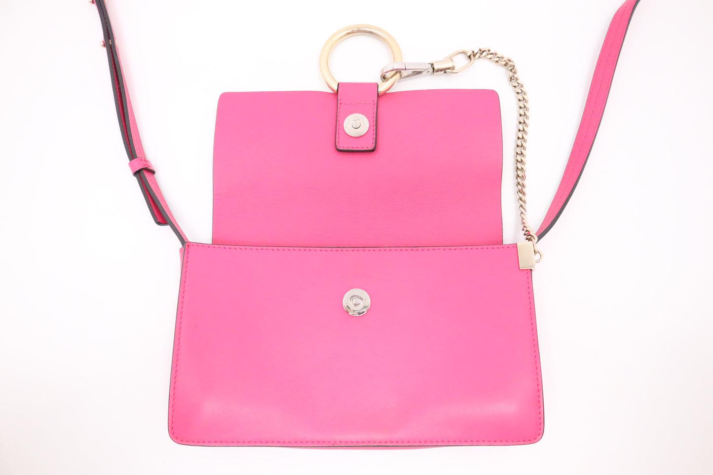 Chloe Faye Shoulder Bag in Pink Leather