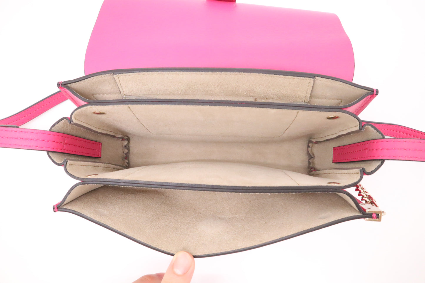 Chloe Faye Shoulder Bag in Pink Leather