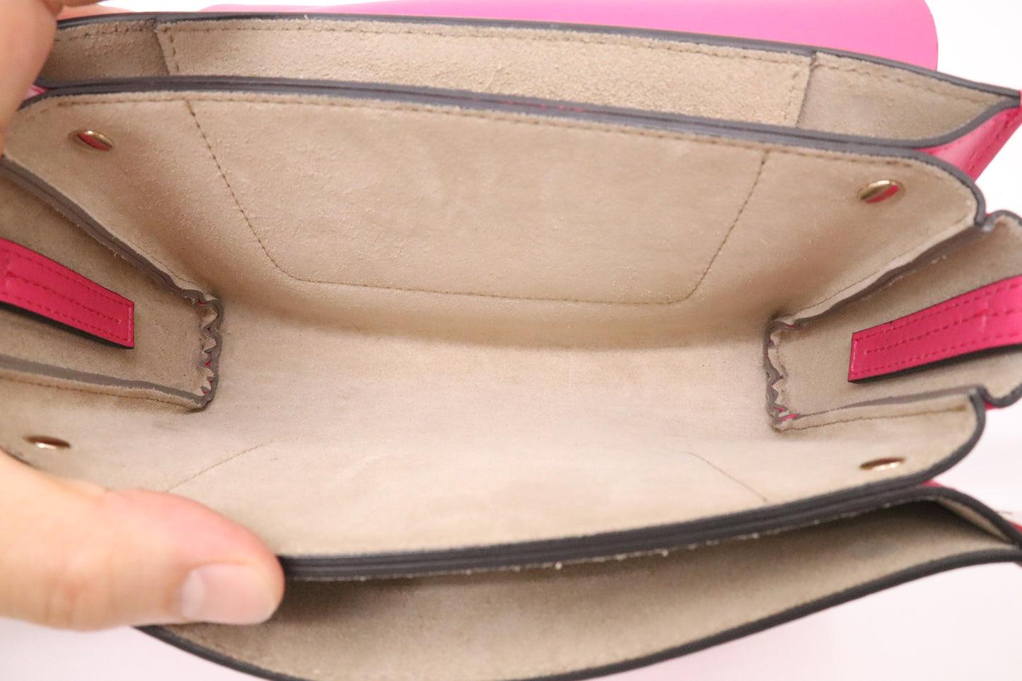 Chloe Faye Shoulder Bag in Pink Leather