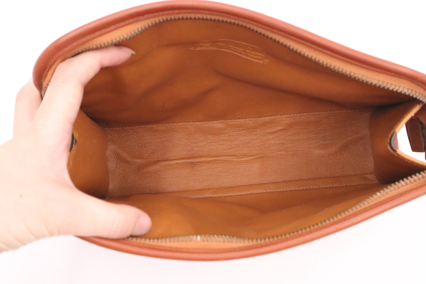 MCM Pouch in Cognac Visetos Canvas