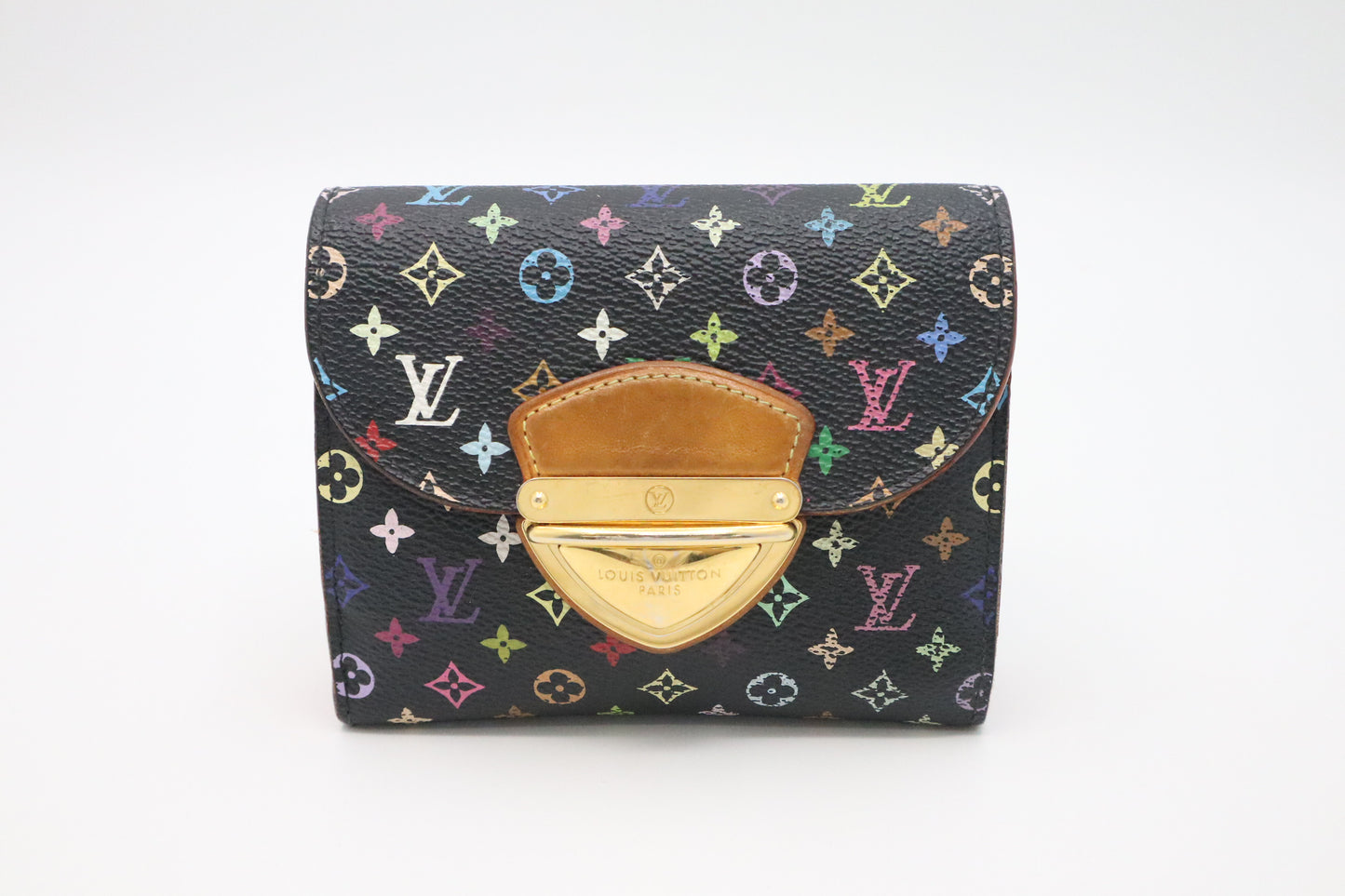 Louis Vuitton Portefeuille Joy Wallet in Black Multicolor Monogram Canvas