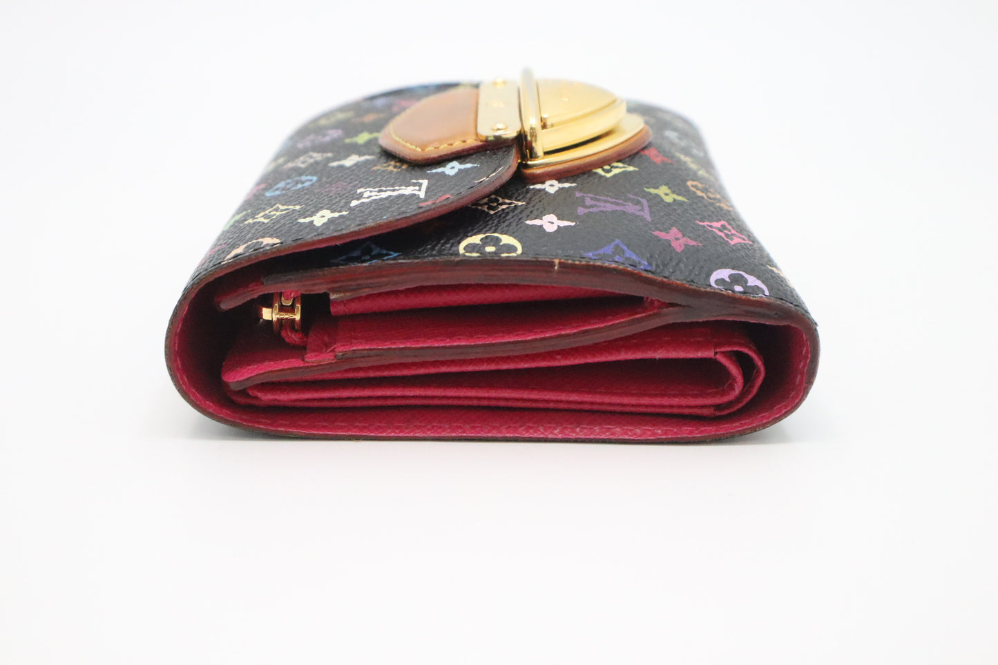 Louis Vuitton Portefeuille Joy Wallet in Black Multicolor Monogram Canvas