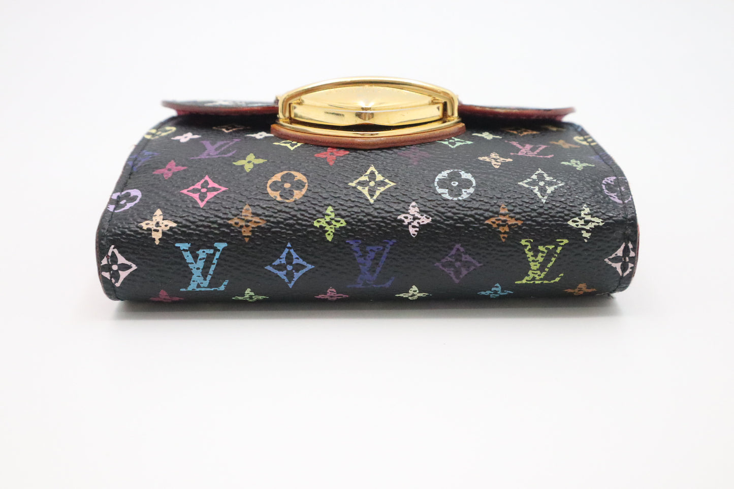Louis Vuitton Portefeuille Joy Wallet in Black Multicolor Monogram Canvas