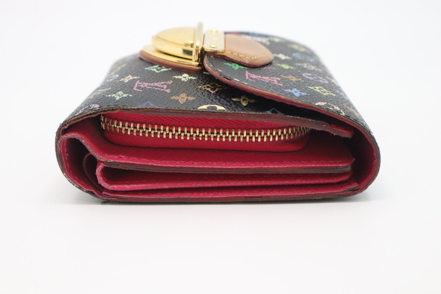 Louis Vuitton Portefeuille Joy Wallet in Black Multicolor Monogram Canvas