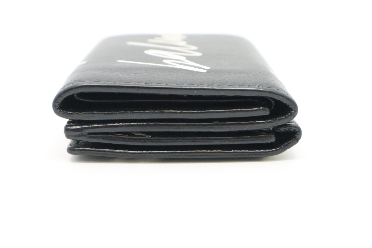 Balenciaga Compact Wallet in Black Graffiti Leather