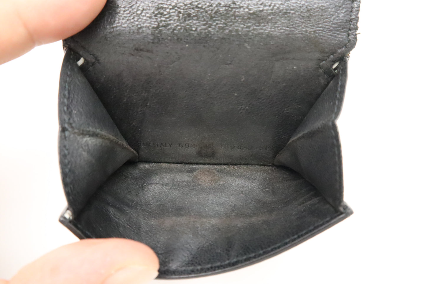 Balenciaga Compact Wallet in Black Graffiti Leather