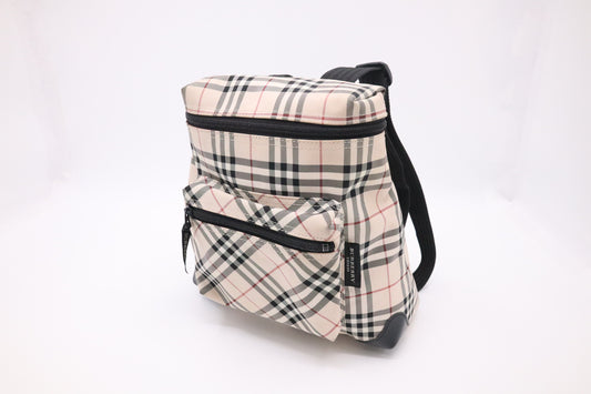 Burberry Backpack in Beige Check Nylon