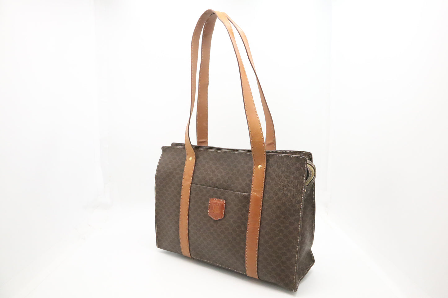 Celine Tote Bag in Brown Macadam Canvas