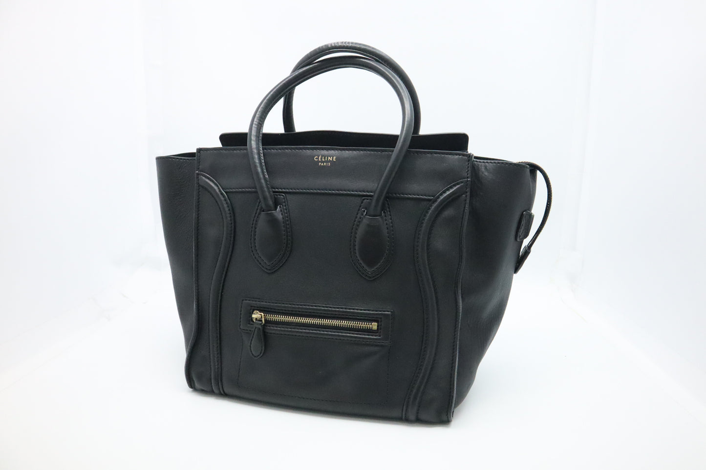 Celine Mini Luggage in Black Leather