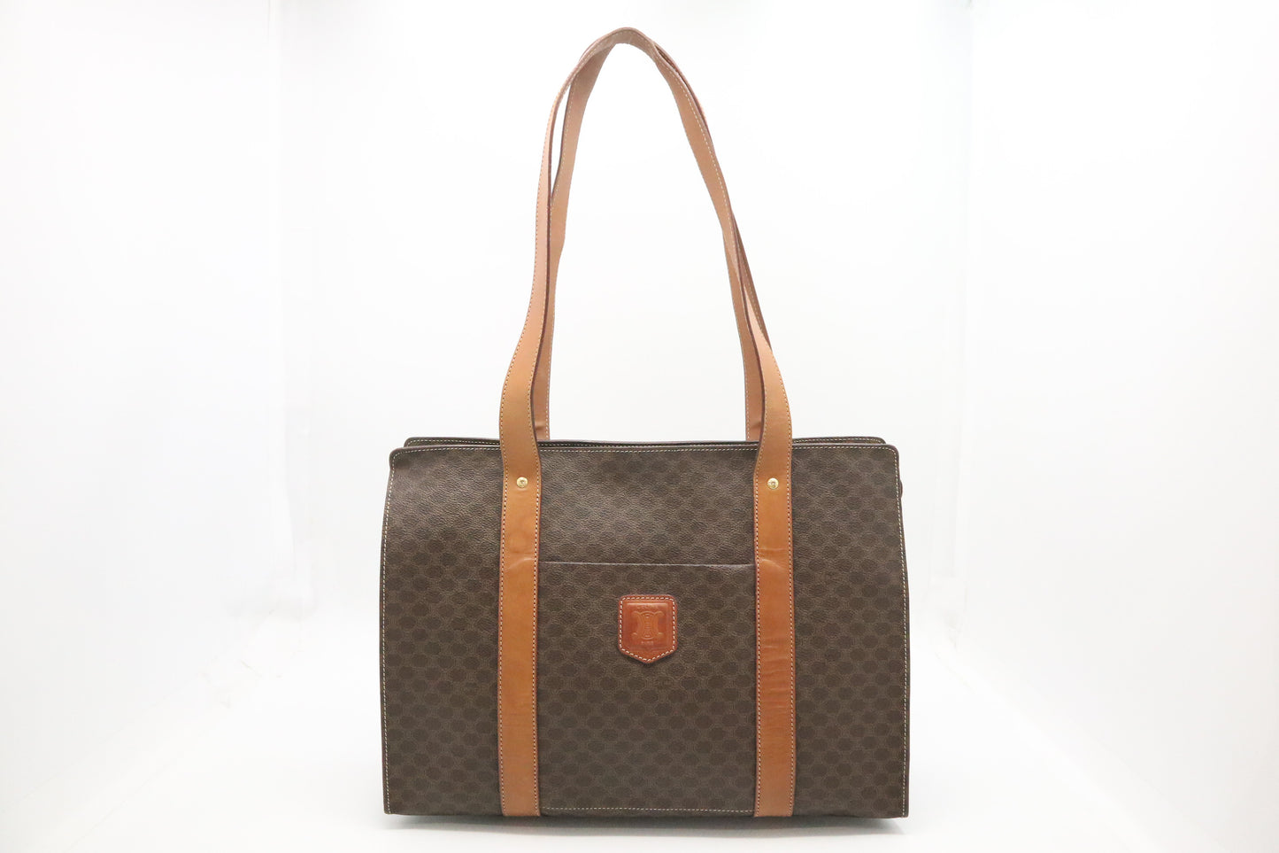 Celine Tote Bag in Brown Macadam Canvas