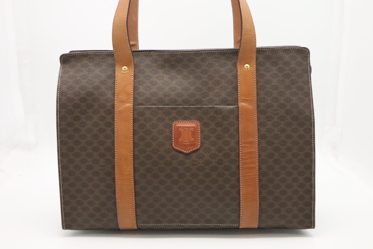 Celine Tote Bag in Brown Macadam Canvas