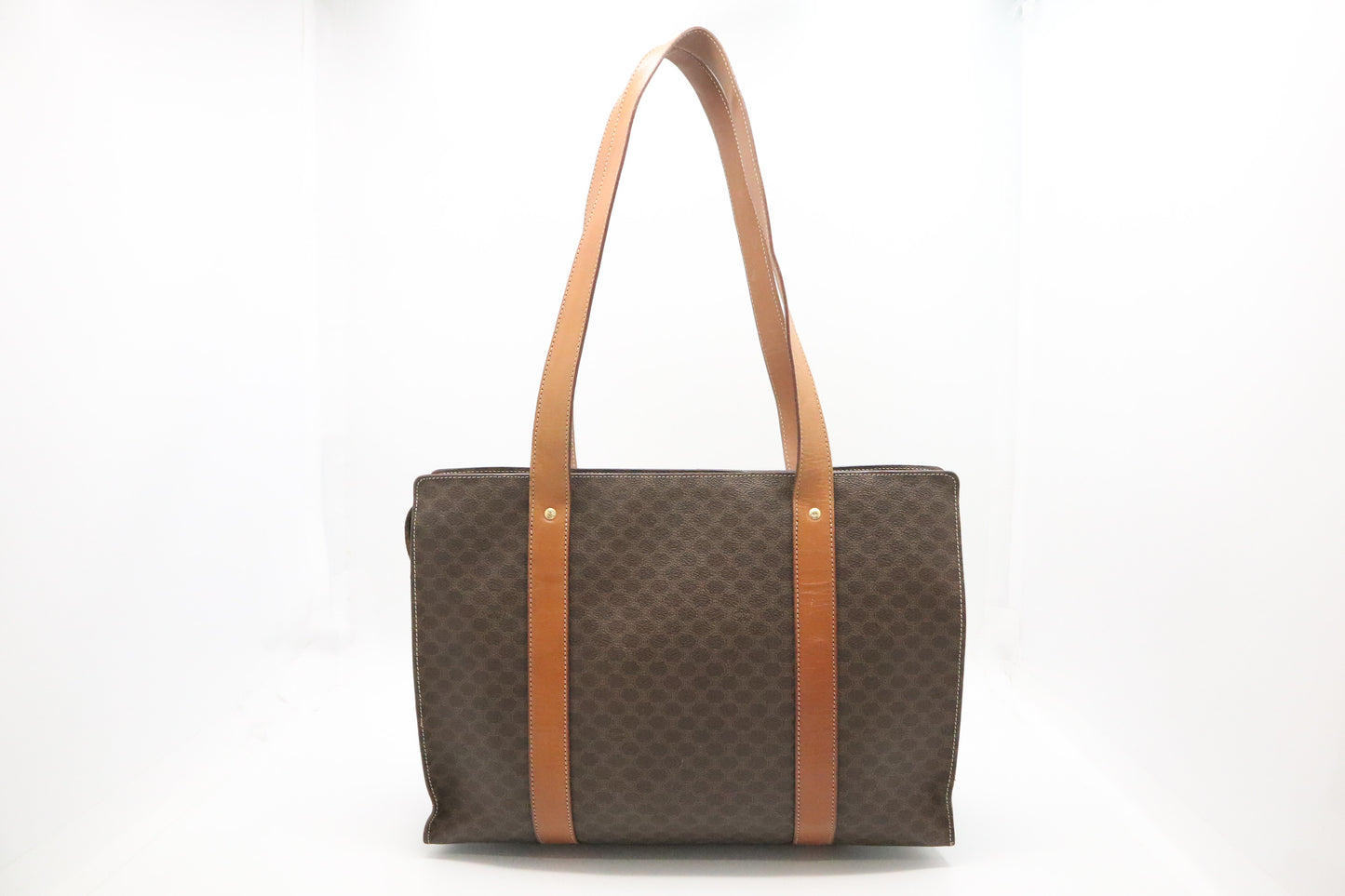 Celine Tote Bag in Brown Macadam Canvas
