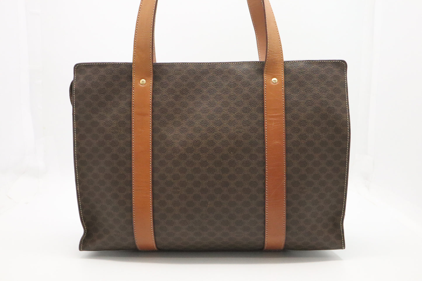 Celine Tote Bag in Brown Macadam Canvas