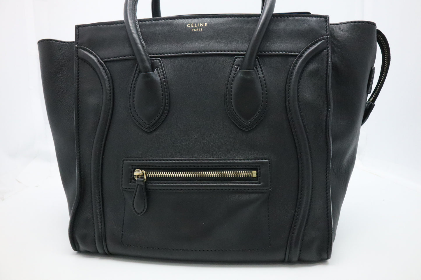 Celine Mini Luggage in Black Leather