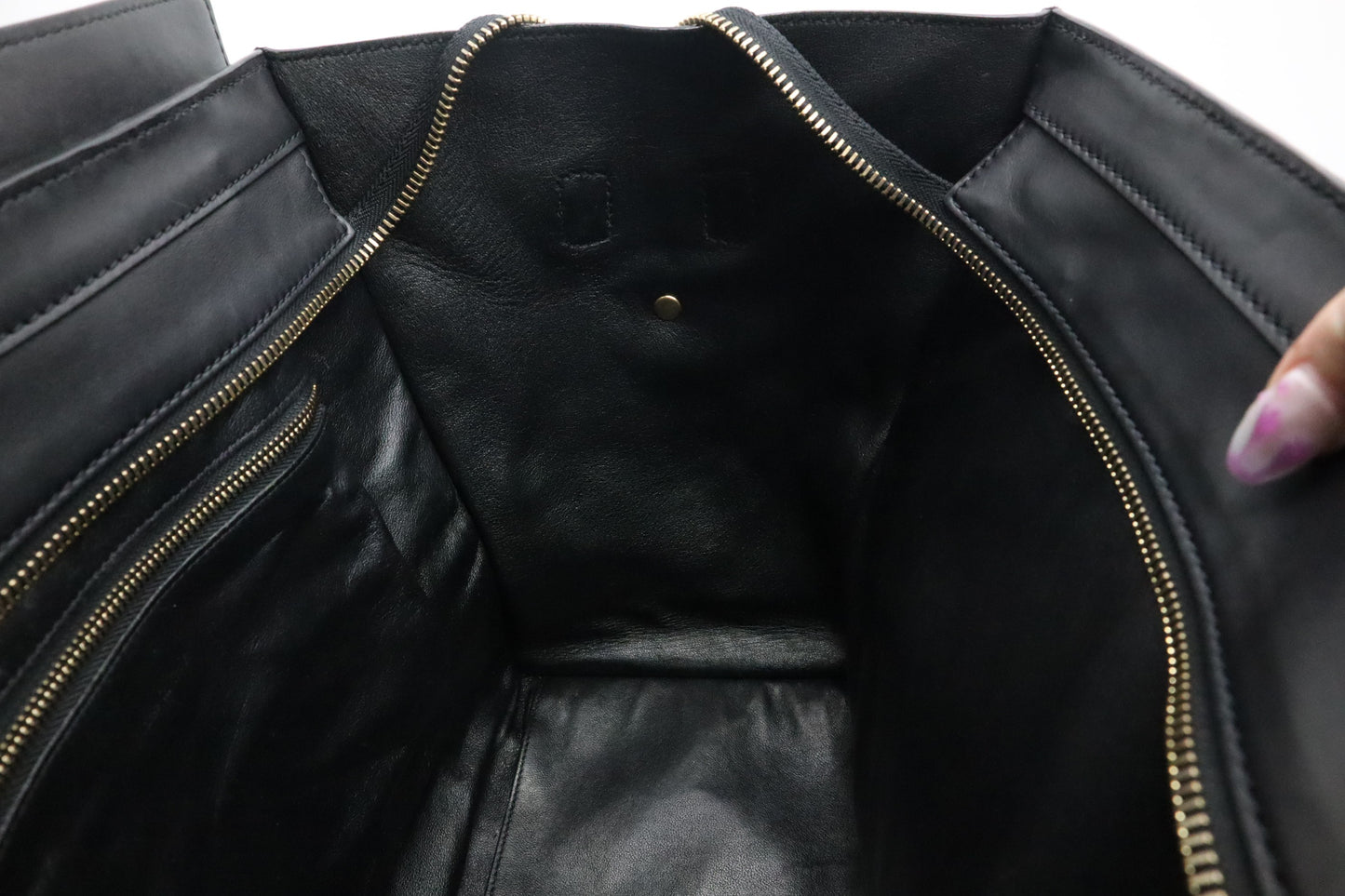 Celine Mini Luggage in Black Leather