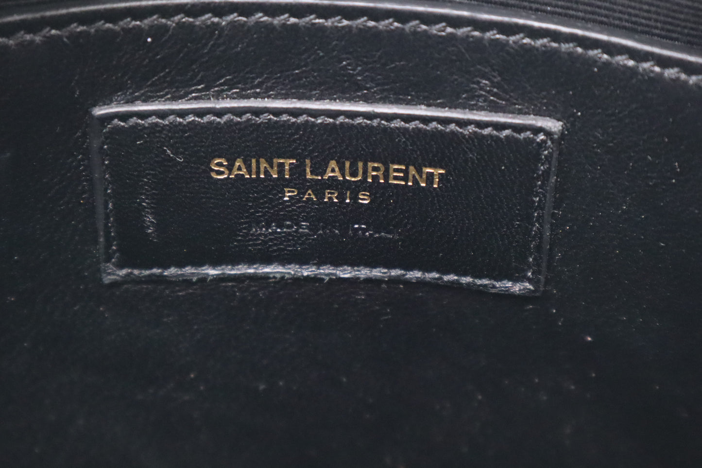 YSL Saint Laurent Mini Lou Camera Bag in Black Grain de Poudre Leather