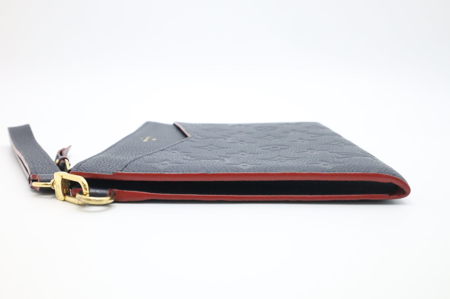 Louis Vuitton Pochette Melanie MM in Marine Rouge Empreinte Leather